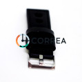 Ремешок для спортивных часов из кожи черный Romiks EBV-22730 (RRB-016) - 5